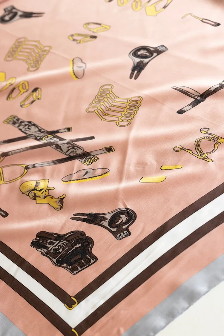 Saddle Motif Square Scarf