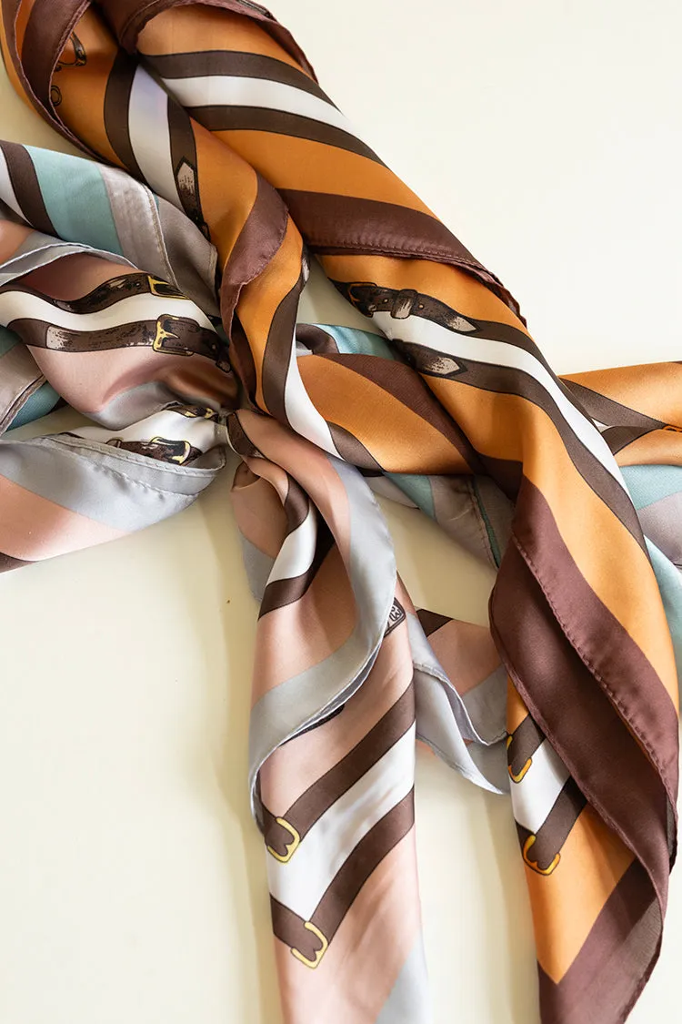 Saddle Motif Square Scarf