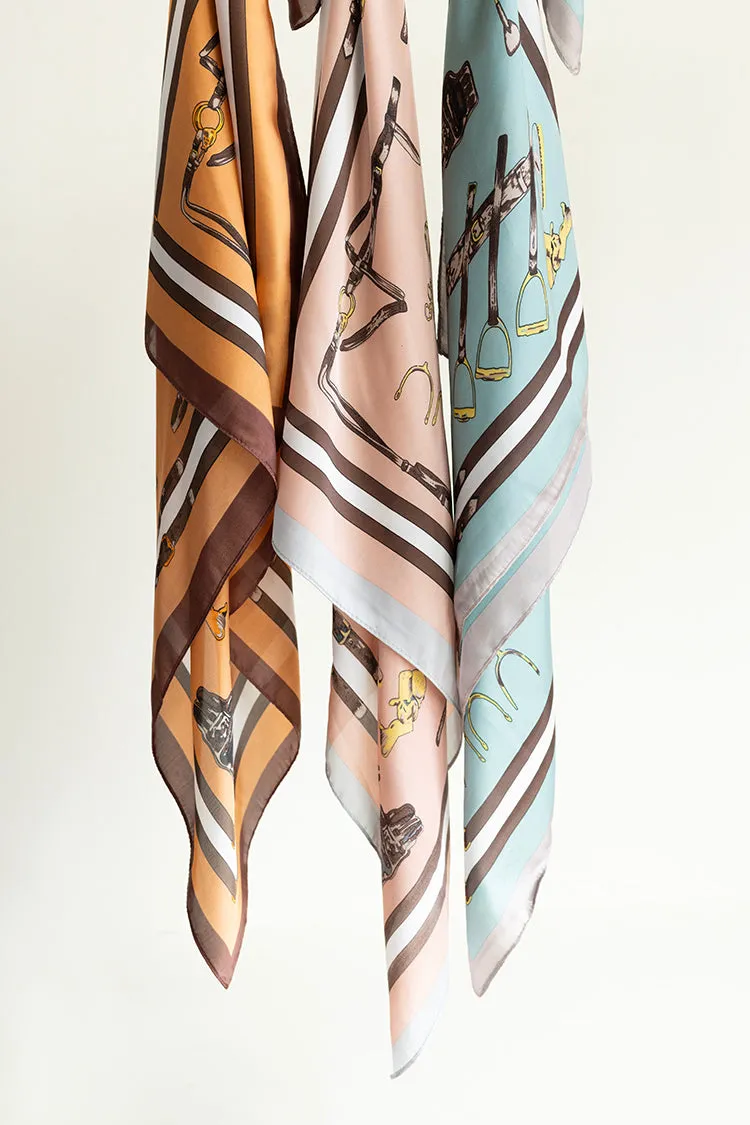 Saddle Motif Square Scarf