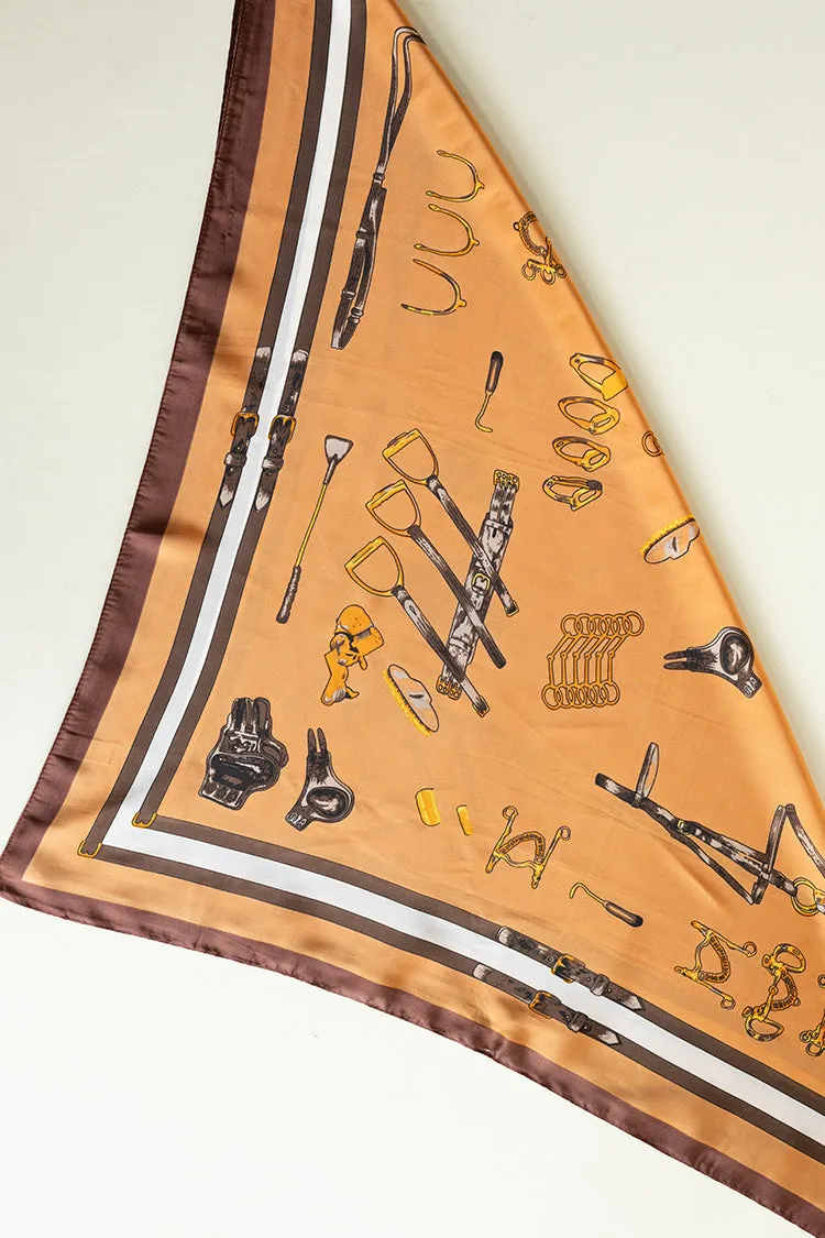 Saddle Motif Square Scarf