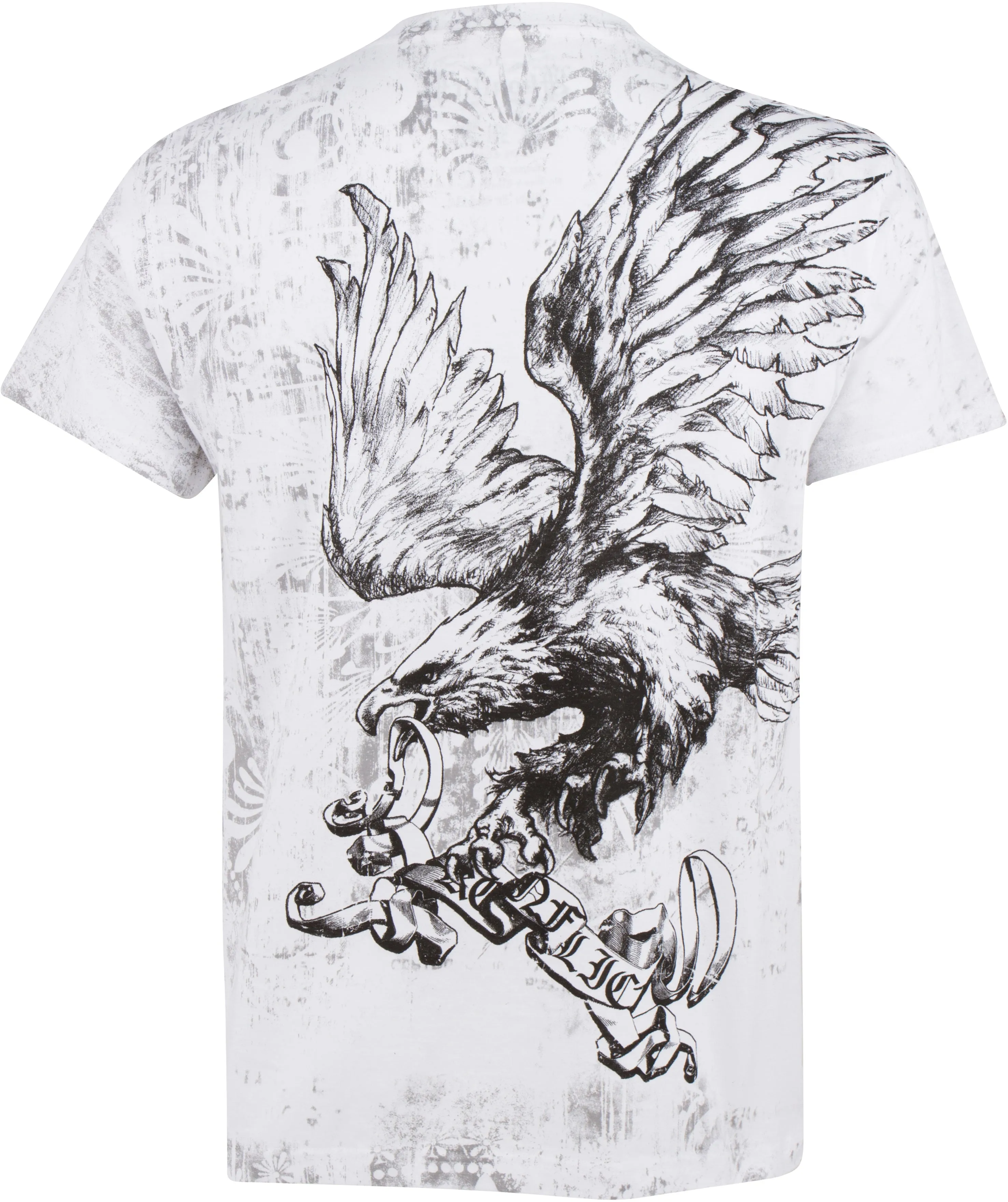 Sakkas Noble Eagle Metallic Embossed Mens Fashion T-Shirt