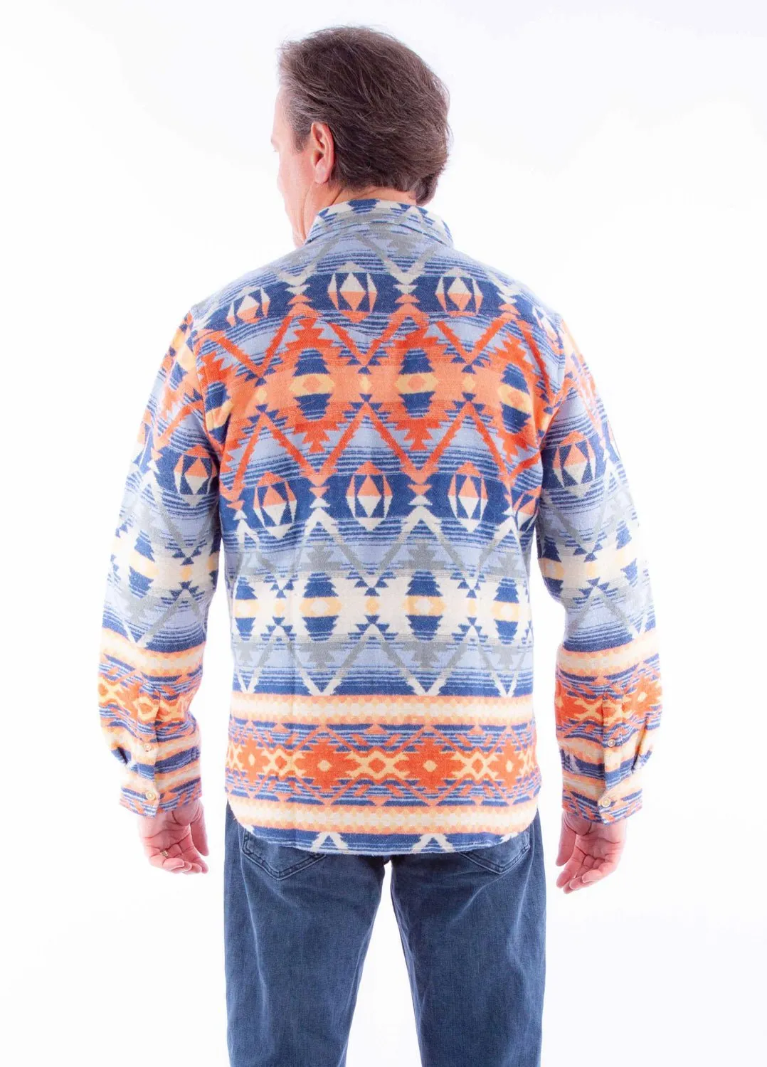 Scully Mens Aztec Southwest Santa Fe 100% Cotton L/S Shirt