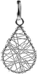 Sculpted Wire Teardrop Pendant
