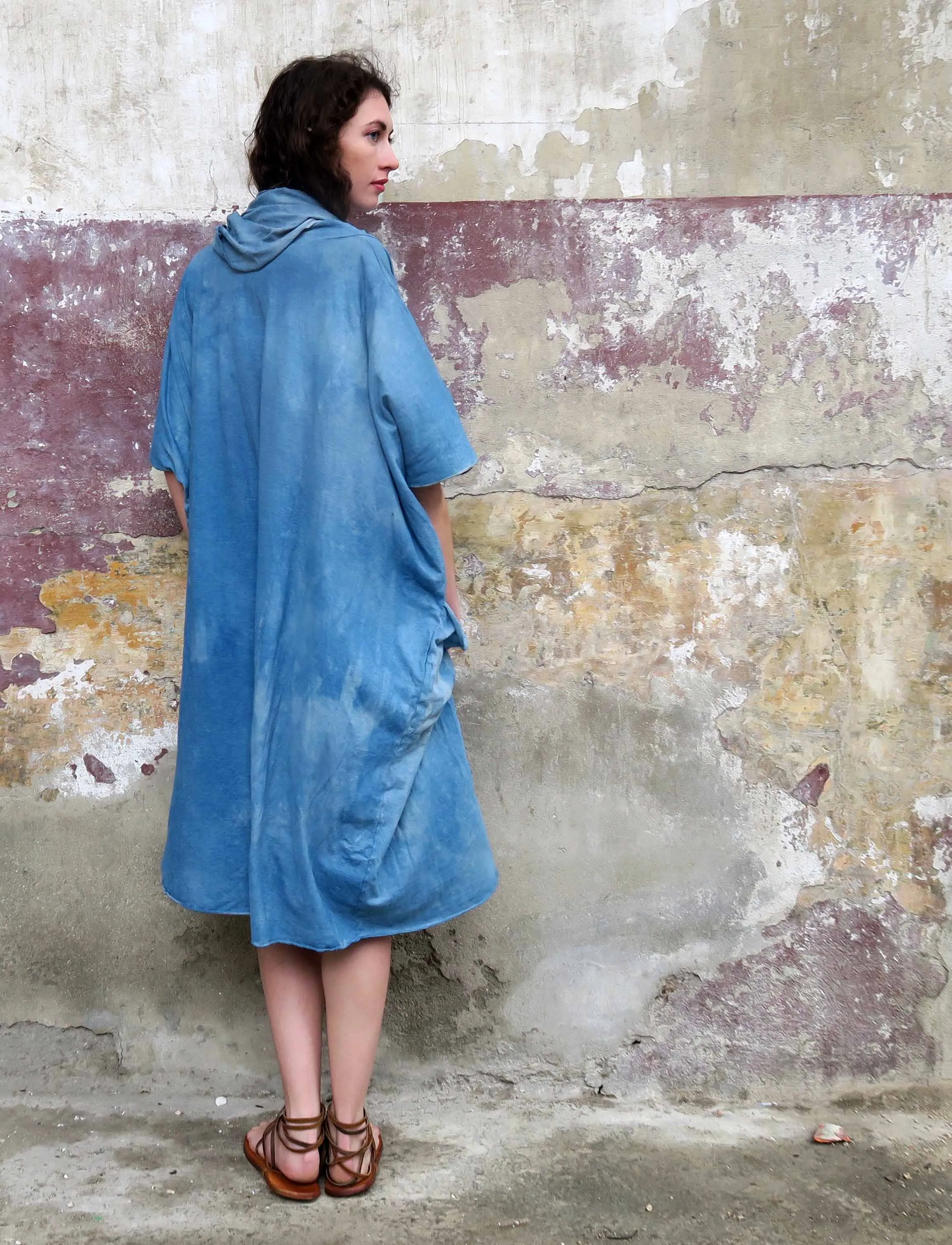 Super Cowl Perfect Pockets Below Knee Kaftan