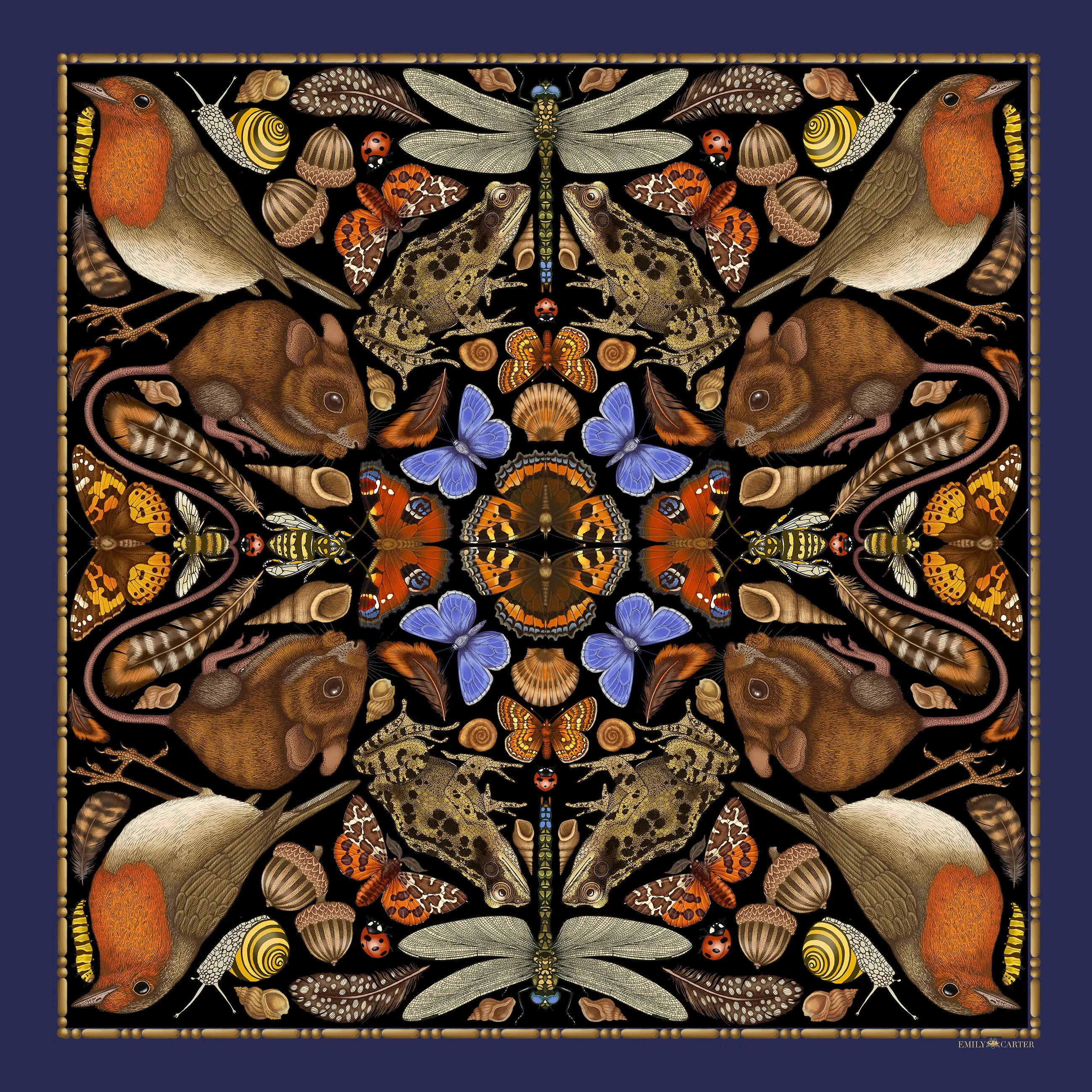 The British Garden Scarf | 65x65cm