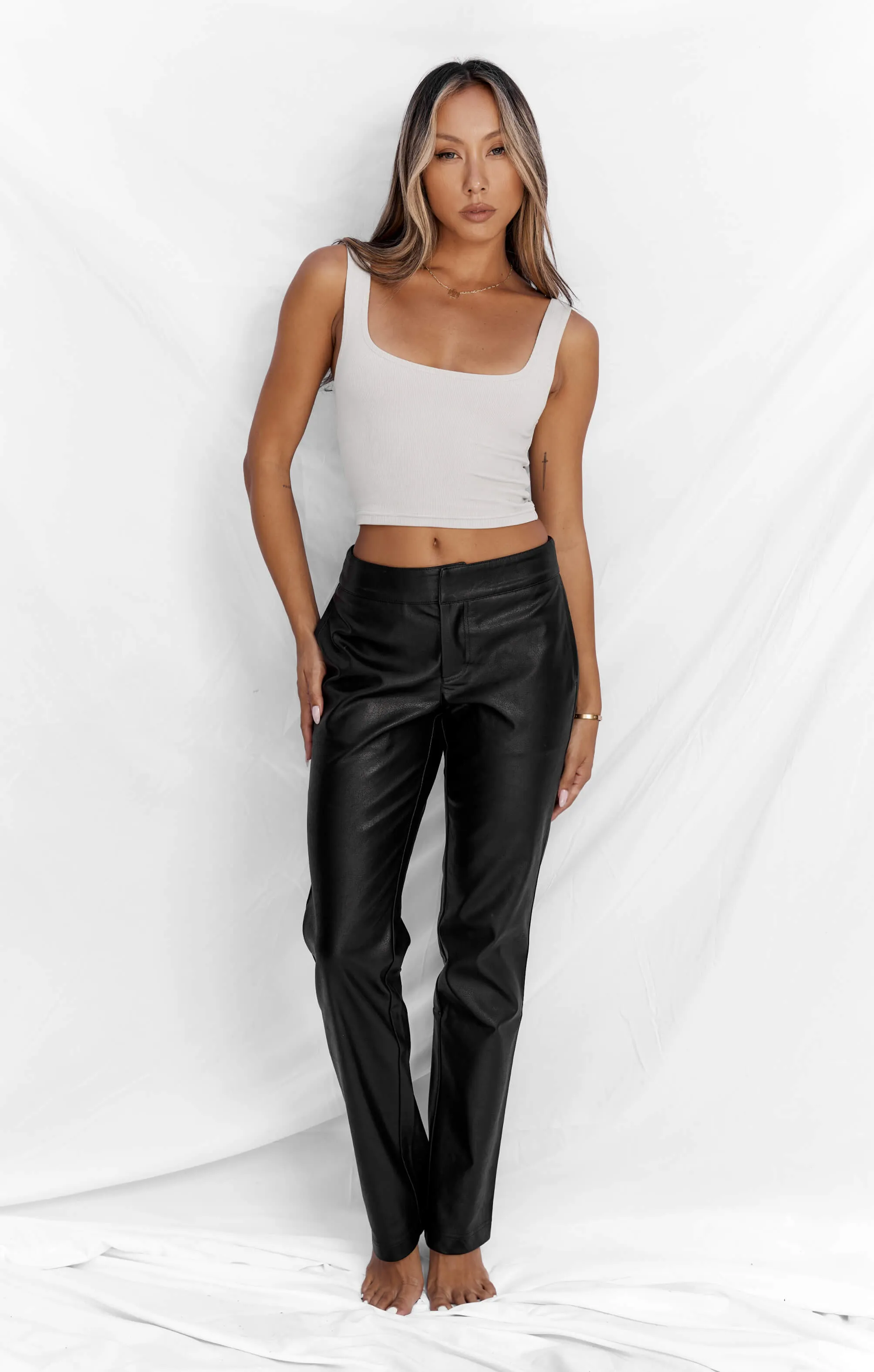 THE LUXE RIB CROP - STONE