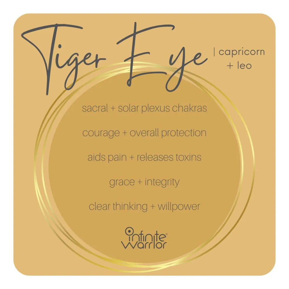 Tiger Eye Crystal Bracelet | Matte   Silver Moon Charm