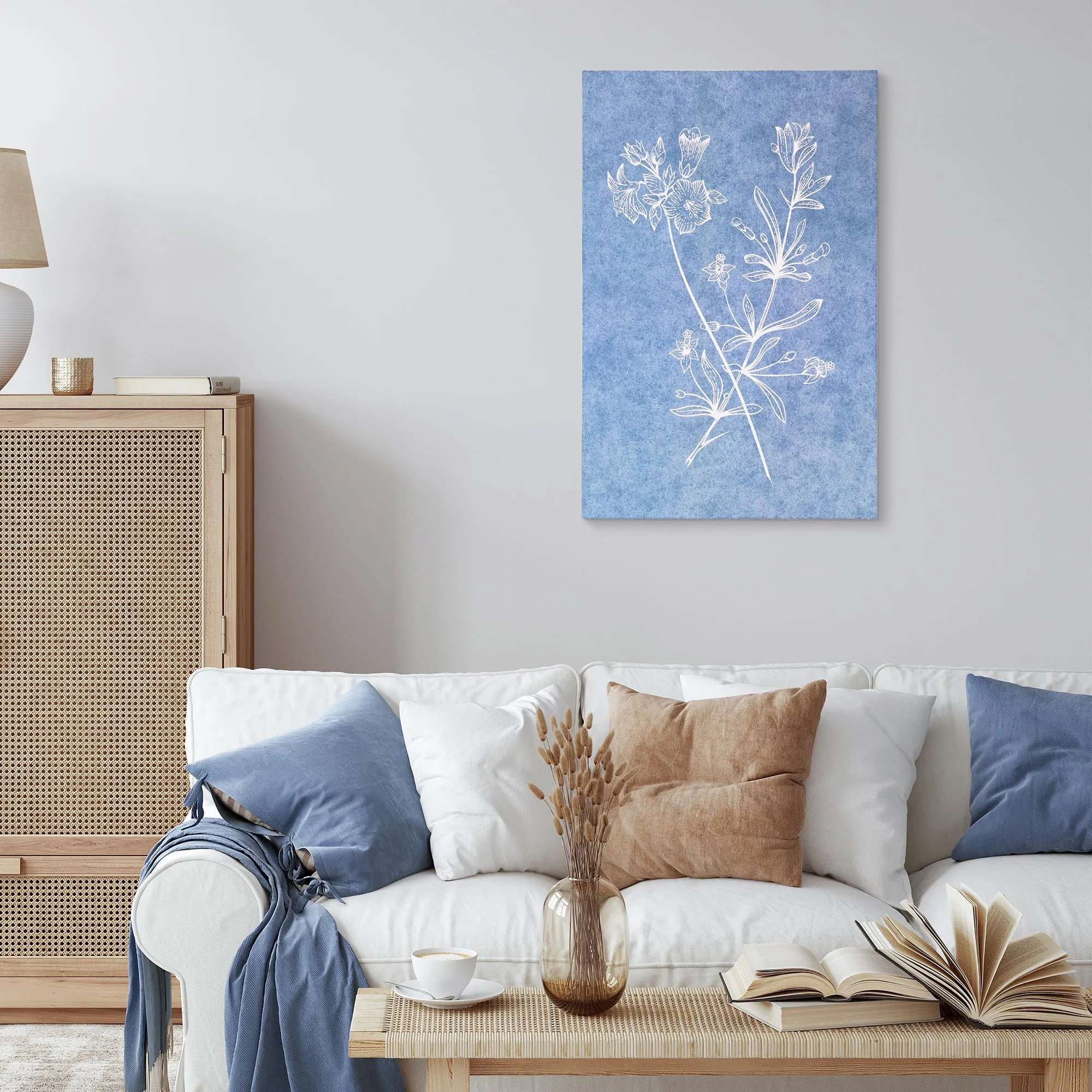 Wildflowers I Box Top Wood Wall Art Print - 12" x 18"